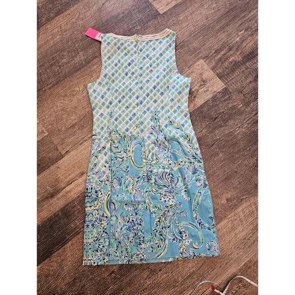Lilly pulitzer gabby shift stretchy mini shift dress sz 0 xs bondi blue tropical - Picture 5 of 5